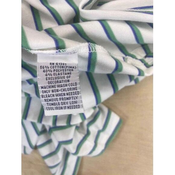 Polo Golf Ralph Lauren 2XL White Striped Pro Fit Pima Cotton‎ Performance Mens - Picture 6 of 7